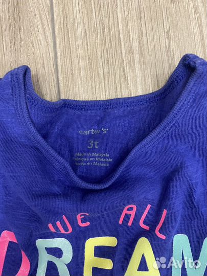 Футболка на девочку 3 года carter's