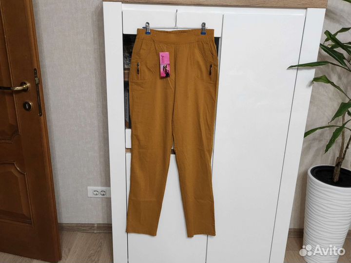 Брюки штаны женские новые горчица 46-48 размер