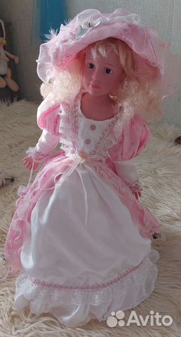 Кукла мадам большая нарядная интерьерная
