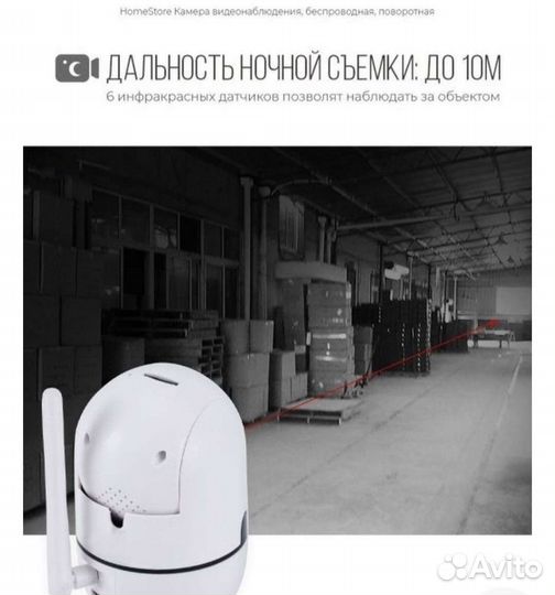 Видеоняня поворотная Smart camera с Wi-Fi
