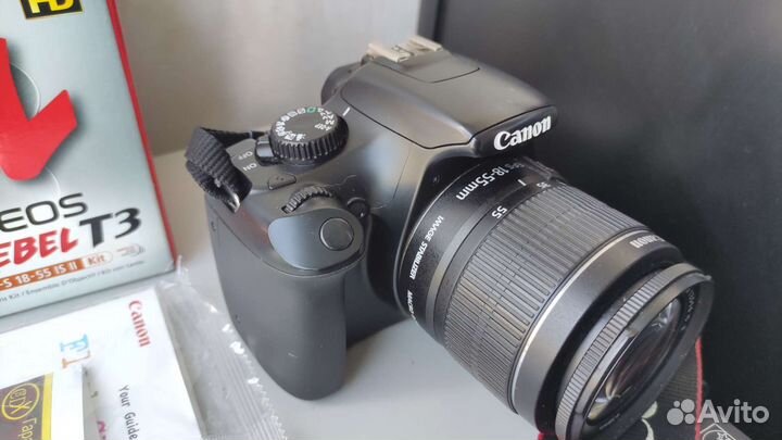 Canon 1100D kit 18-55 IS II полный комплект, идеал