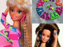 Барби barbie totally hair серьги