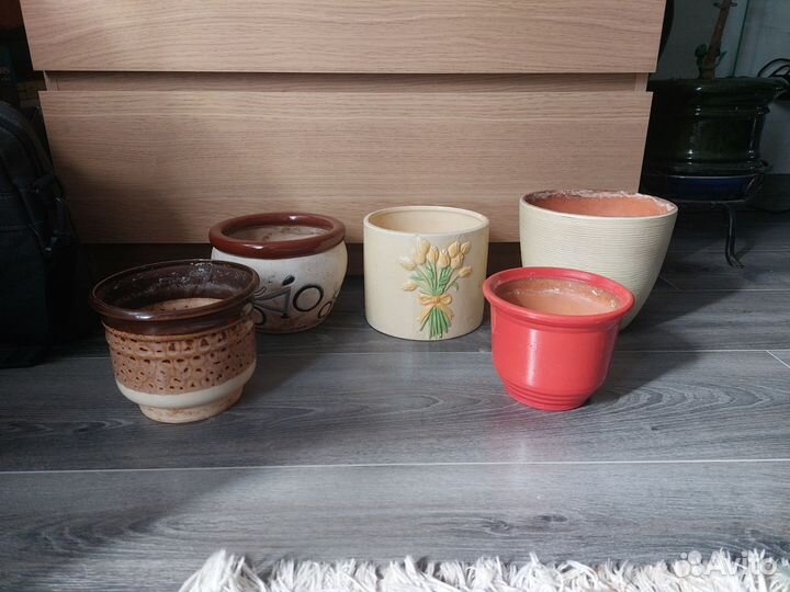 Керамические горшки бу