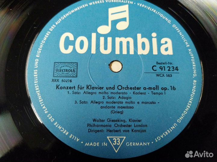 Schumann Grieg Gieseking концерты для фортепиано