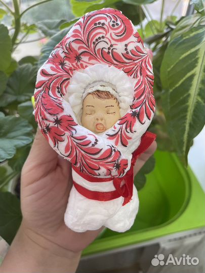 Ватная елочная игрушка