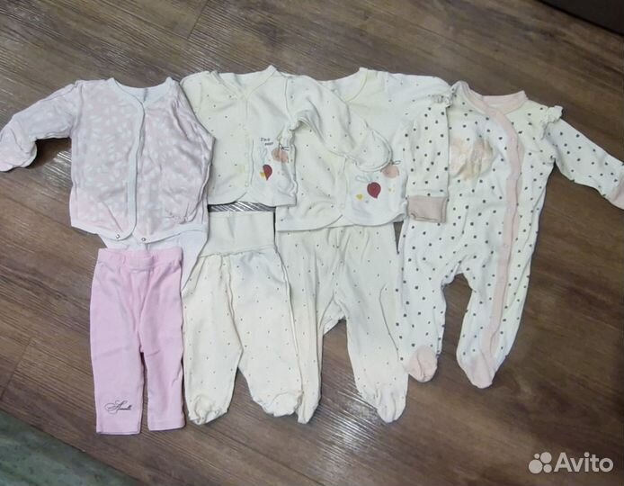 Вещи для новорождённого 62-68 пакетом