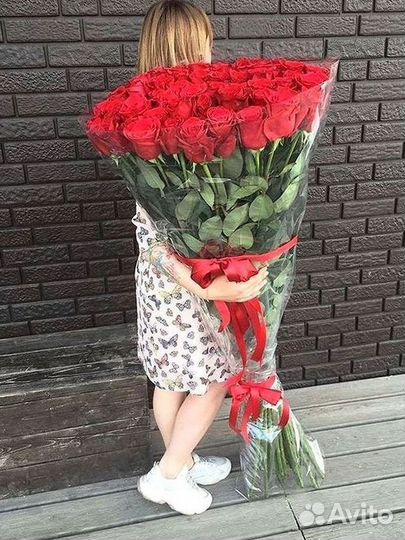 Розы высокие Доставка цветов