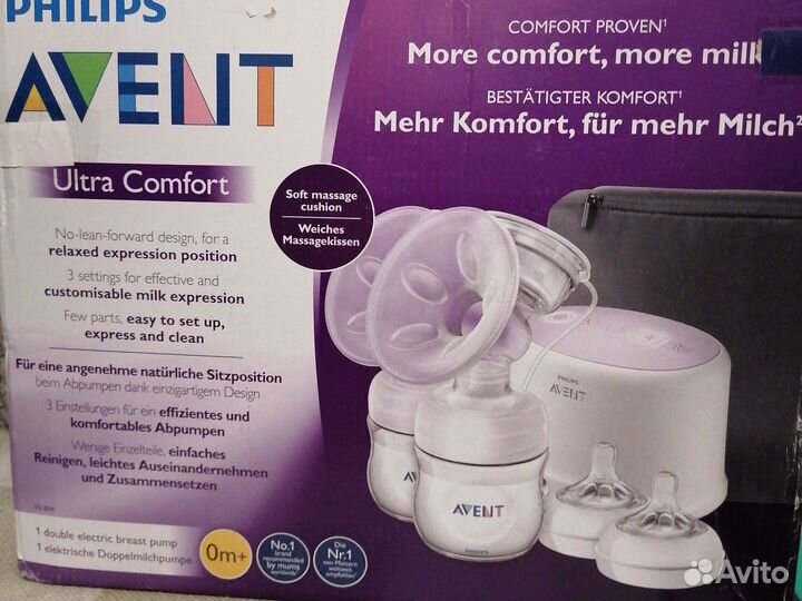 Молокоотсос avent электрический новый