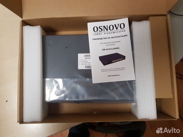 SW-61621(300W), рое коммутатор FastEthernet на 16