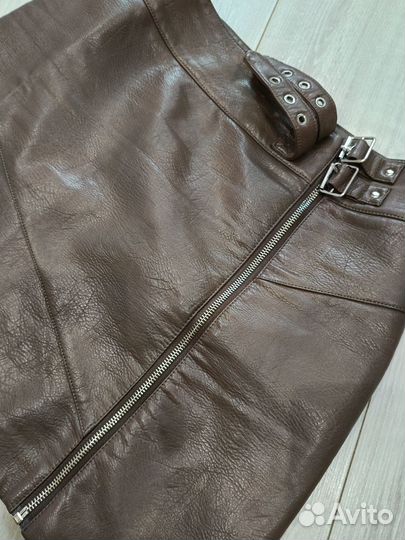 Кожаная юбка zolla 46 размер