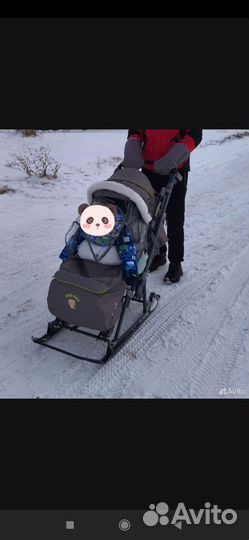 Детские санки коляска ника