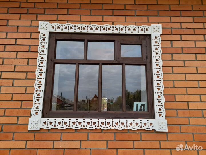 Наличники на окна, резные из массива дерева