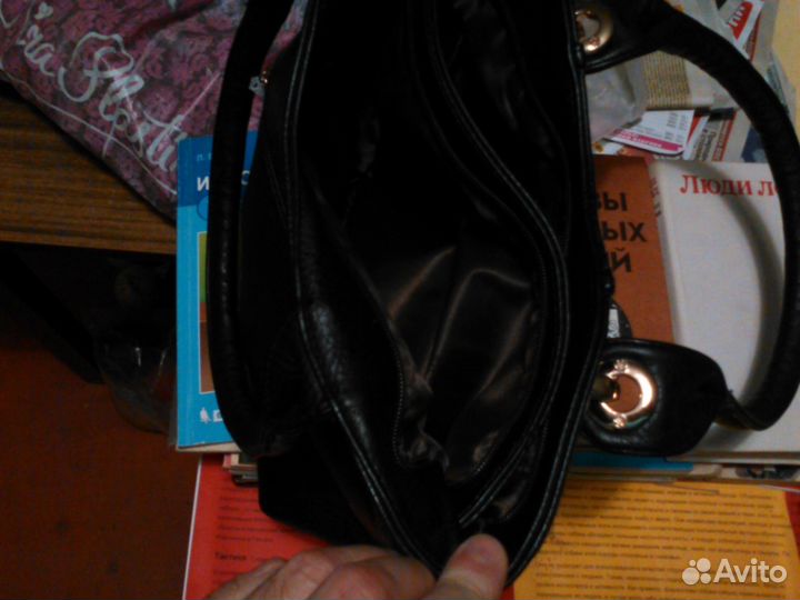 Сумка женская черная кож-зам