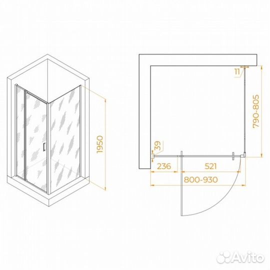 Душевой уголок RGW Passage PA-078 80x80