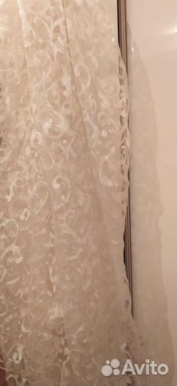 Тюль для зала или гостиной шампань