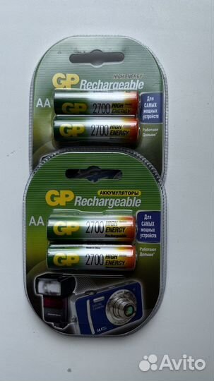 Аккумуляторные батарейки аа GP