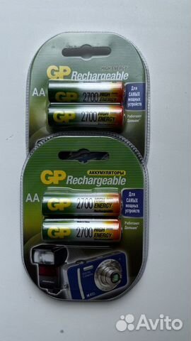 Аккумуляторные батарейки аа GP