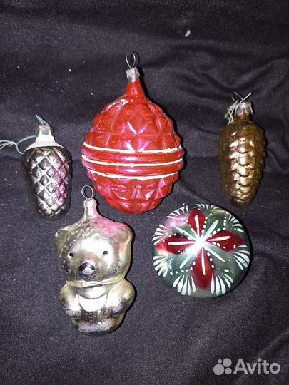 Старинные ёлочные игрушки бабушки