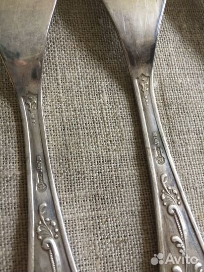 Десертные мельхиоровые вилки СССР