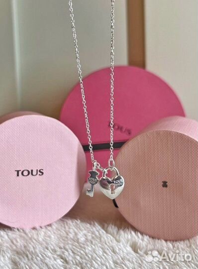 Колье подвеска Tous San Valentin серебро