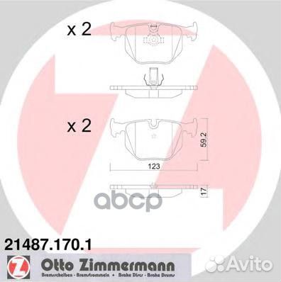 Колодки тормозные 214871701 Zimmermann