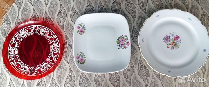 Большое блюдо Мейсенский букет Дулево