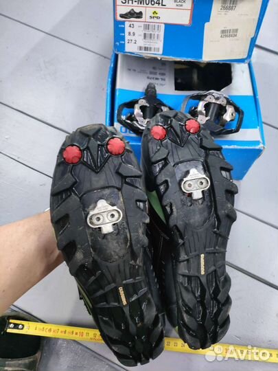 Контактные педали и велотуфли MTB Shimano 42 р
