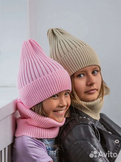 Новые демисезонные комплекты шапка+снуд