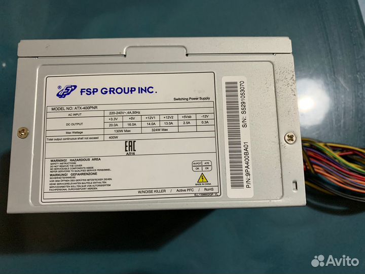 Блок питания fsp 400W