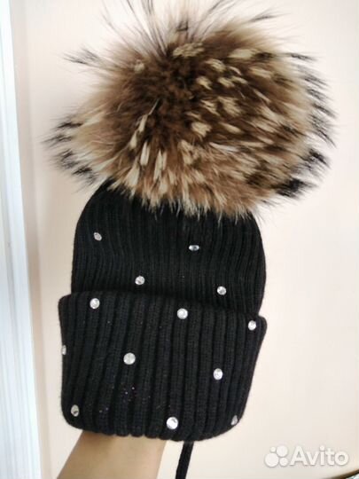 Комплект шапка новая ог 52 шикарный