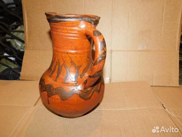Антикварный, красивый, квасной, малый кувшин ри