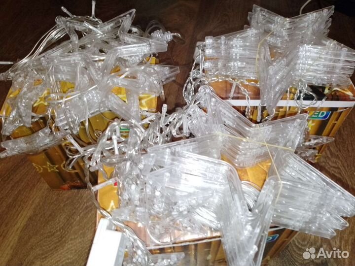 Новые гирлянды звезды 3на1