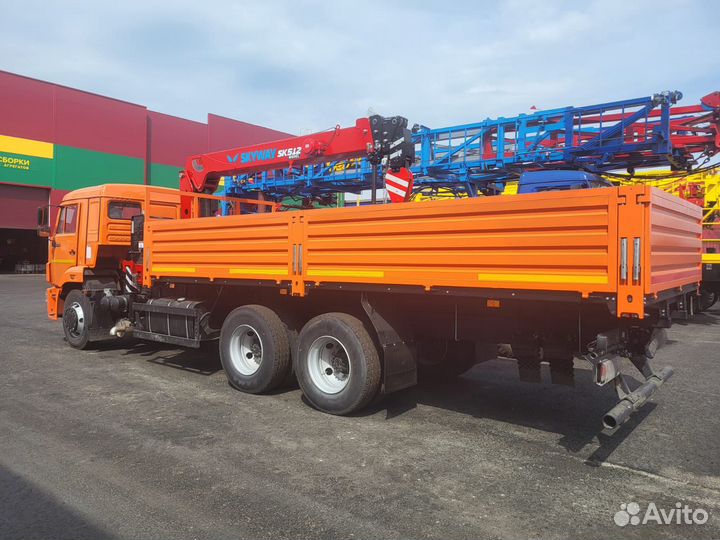 Бортовой грузовик КАМАЗ 65115-23094-48 с КМУ SkyWay, 2025