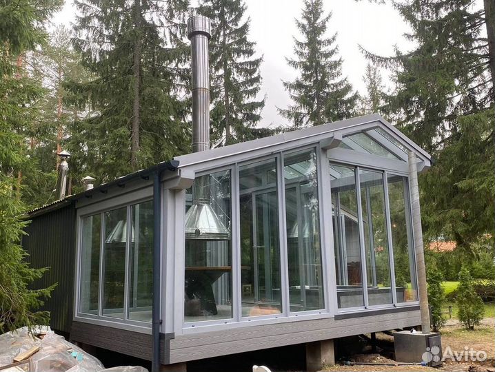 Остекление террас и веранд беседок