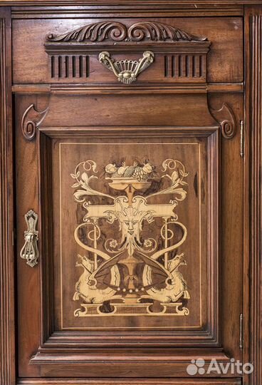 Антикварный письменный стол с надстройкой