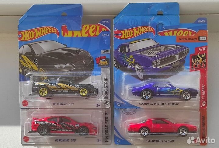 Hot Wheels подборка американцев Cadillac Pontiac