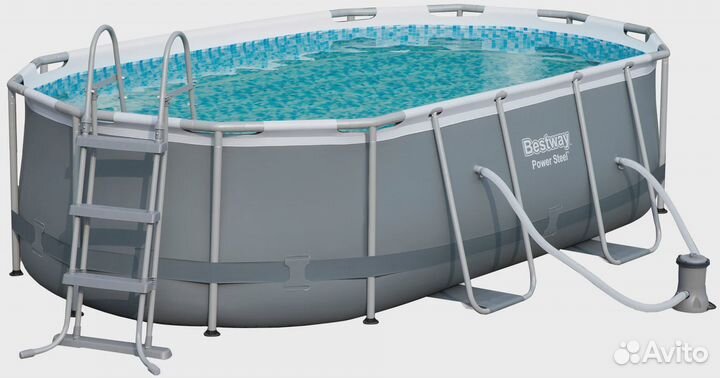 Овальный каркасный бассейн 427х250х100