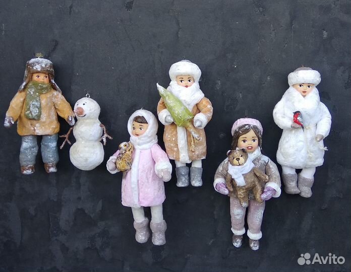 Ватные ёлочные игрушки