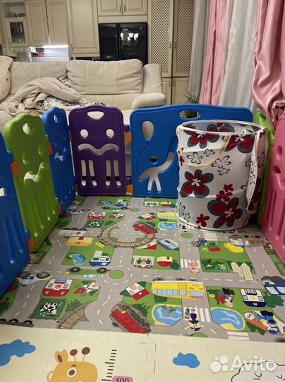 Пластиковый детский забор игровой манеж