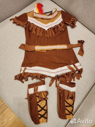 Костюм индейца для девочки 128