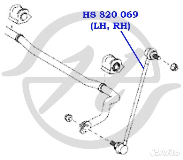 Тяга стабилизатора перед прав / лев