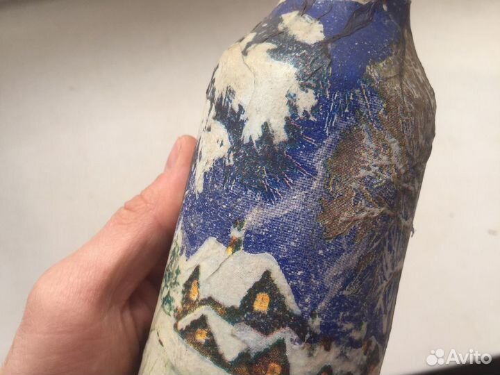 Бутылка ручной работы Зима