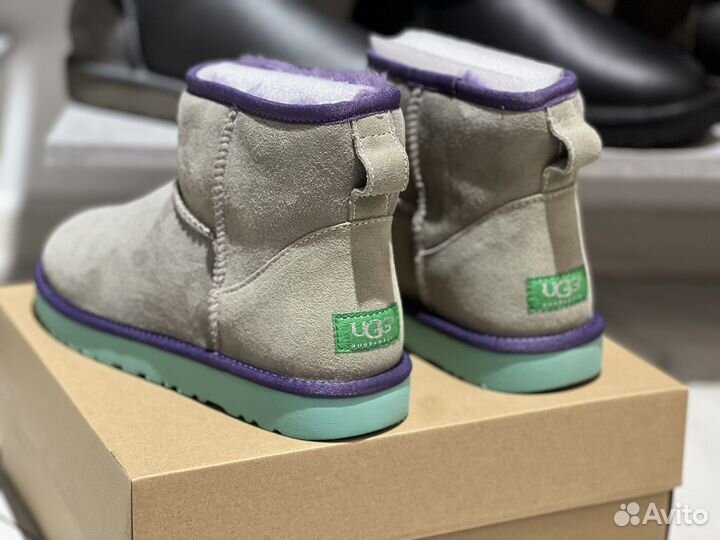 Ugg Classic Mini II Grey-Aqua