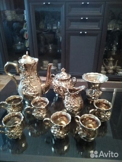 Сервиз кофейный золотой