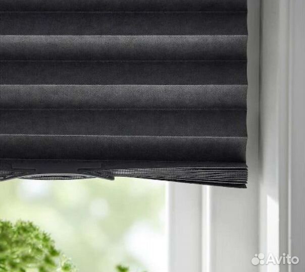 Жалюзи IKEA шоттис тёмно-серые блекаут