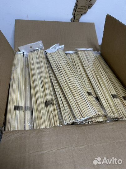 Бамбуковые шпажки шампуры палочки для букетов 30см