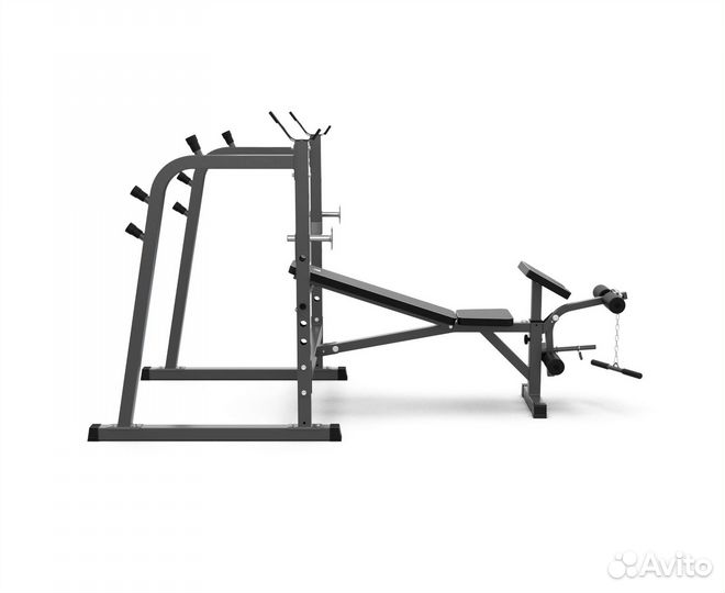 Скамья со стойками под штангу DFC D709