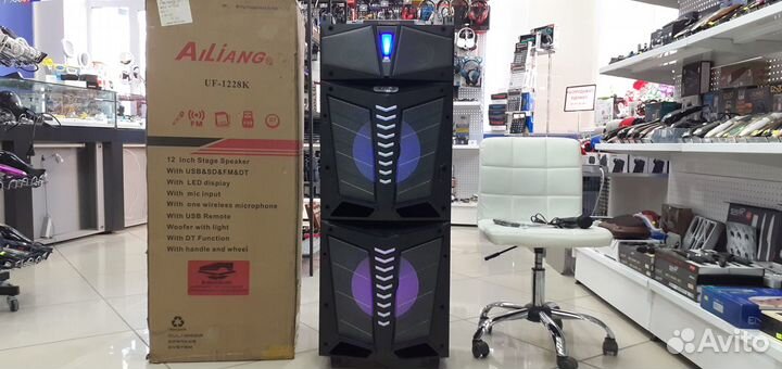 Монстр колонка 1200w Клубная Эквалайзер 125см 23кг