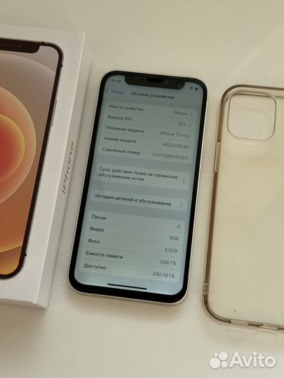 iPhone 12 mini 256GB (ростест, акб-88, sim+esim)