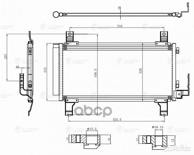 Радиатор кондиц. для а/м Mazda 6 (02) (lrac 25